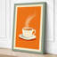 Steaming Coffee Cup Retro - Wrapped Canvas-131763747-131763746
