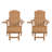 2-Piece Teak All-Season Outdoor Lounge Chairs, Stainless Steel & Wood+Plastic Construction,  For Patio Leisure, Garden Relaxation Moments & Year-Round Outdoor Leisure Spaces-238750806