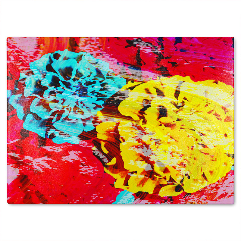 Roses Glass Chopping Board