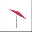 Parasol de patio extérieur 10 pi (3 m) sans rabat, 8 pièces, avec inclinaison, avec manivelle, sans base, rouge, taille de poteau 38 mm (1,49 pouce)