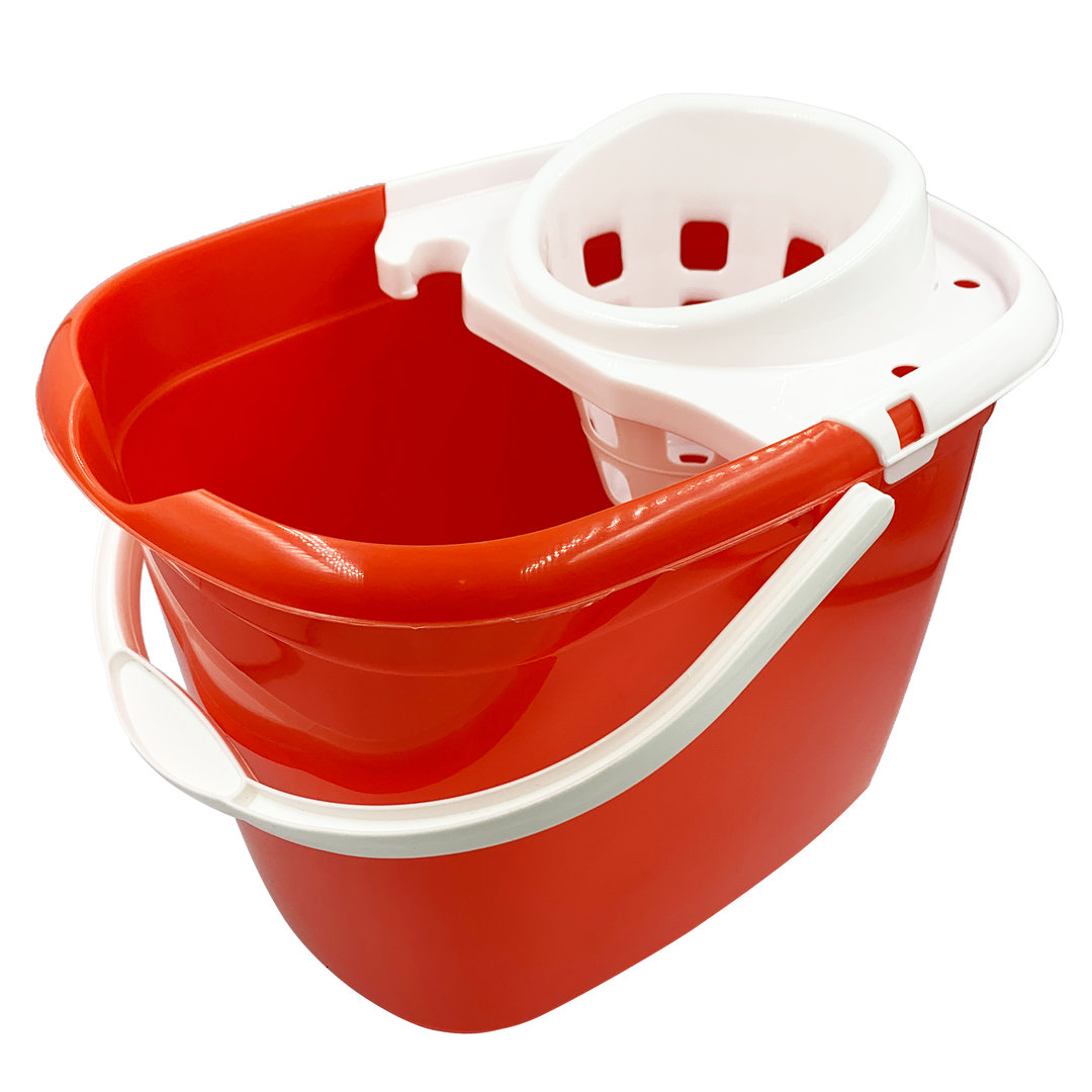 Colour Coded Mop Buckets 12L Mop Bucket with Wringer and Easy Carry Handle