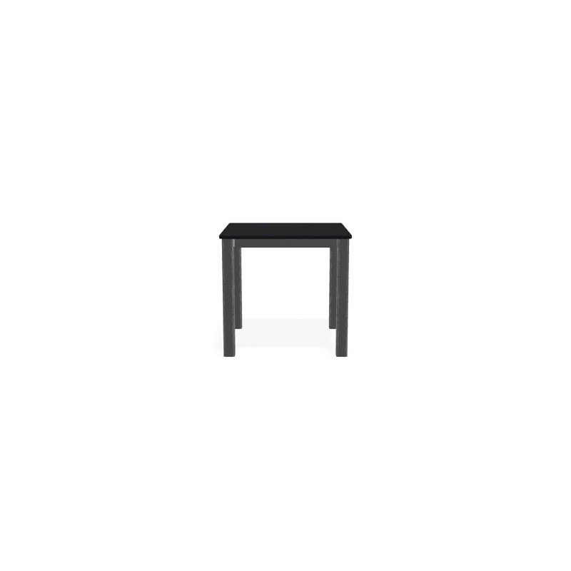 Robinett Outdoor Square Side Table, Black P70, Textured Graphite