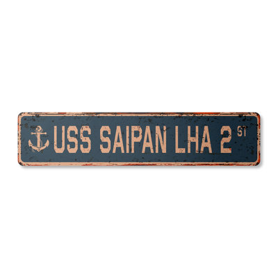Saipan Lha 2 Street Sign Heavy Duty Plastic 4" X 18"
