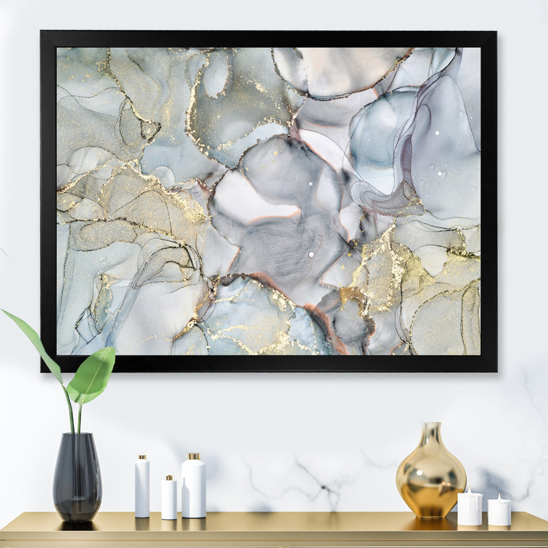 «Gray and Yellow Tender», impression sur toile, H 16 po x l 32 po x P 1 po, Cadre photo noir