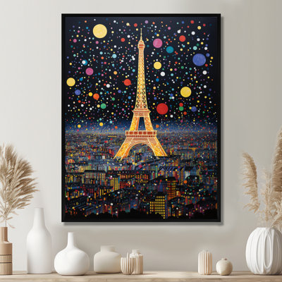 New Year Fireworks Paris Eiffel Tower III - City Paris Wall Art Living Room