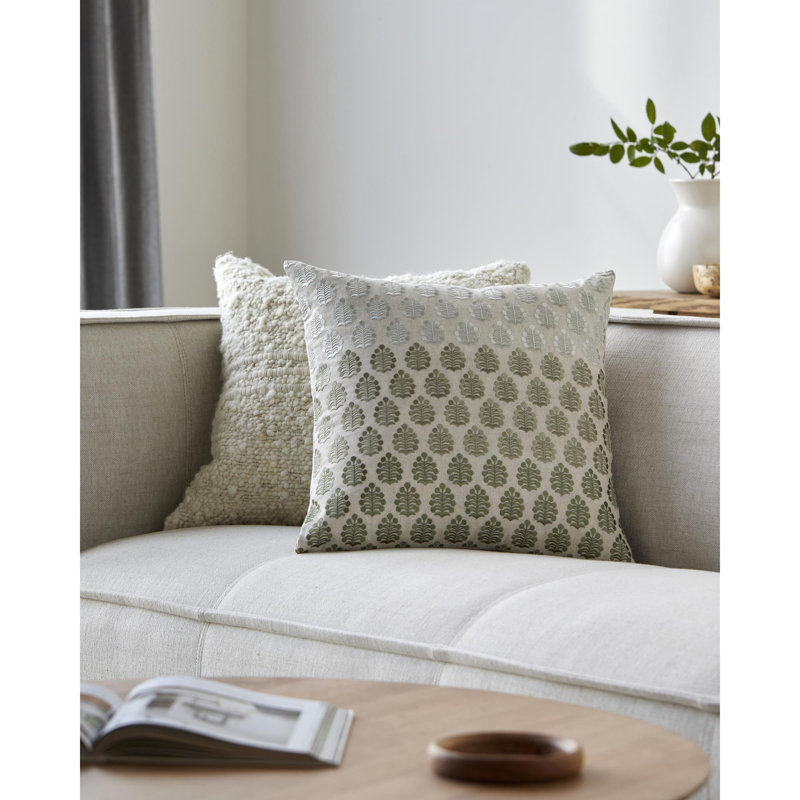 Fabuleuse Accent Pillow, Square 20", Pillow Cover Only - No Insert, Green