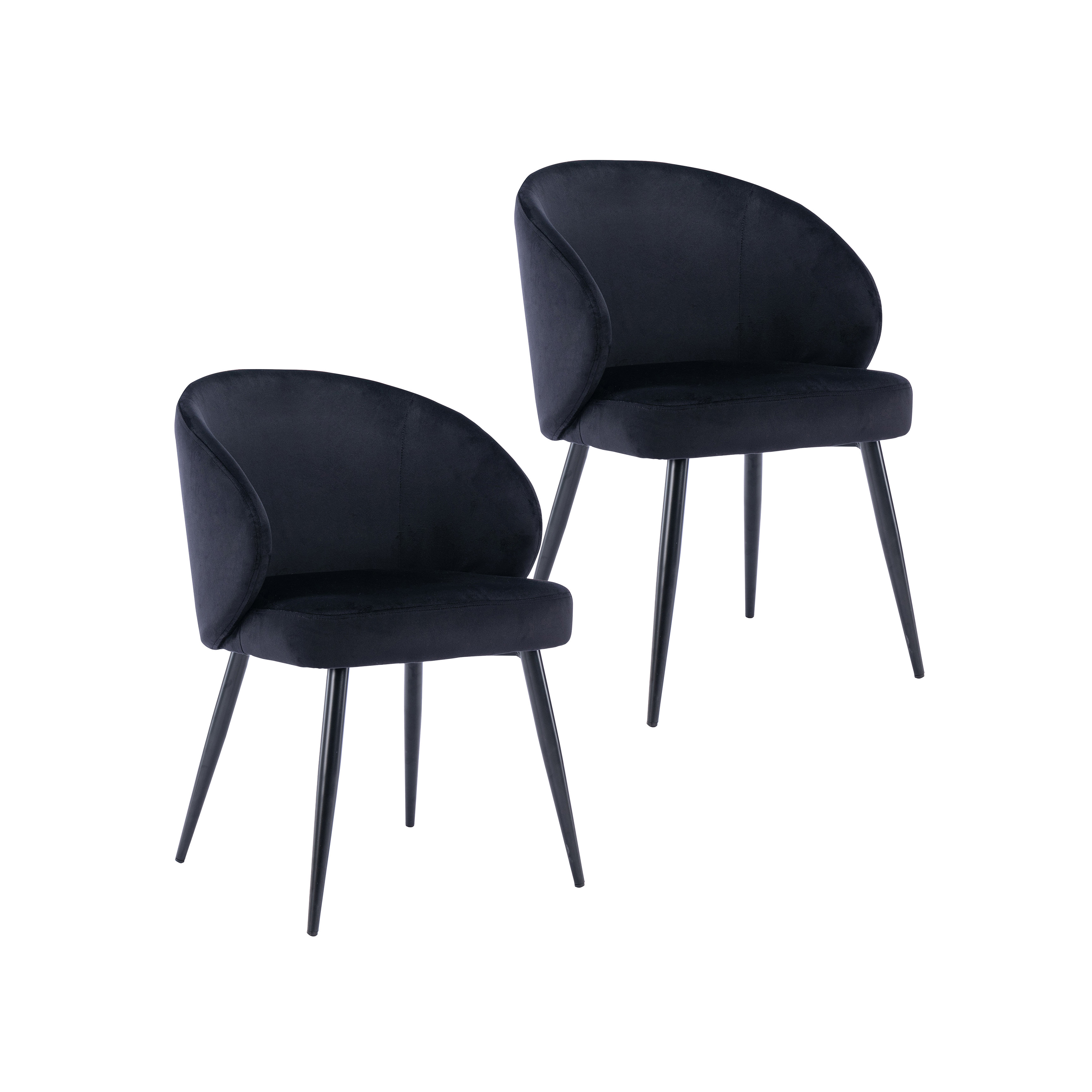 Velvet chair 2025 with black legs