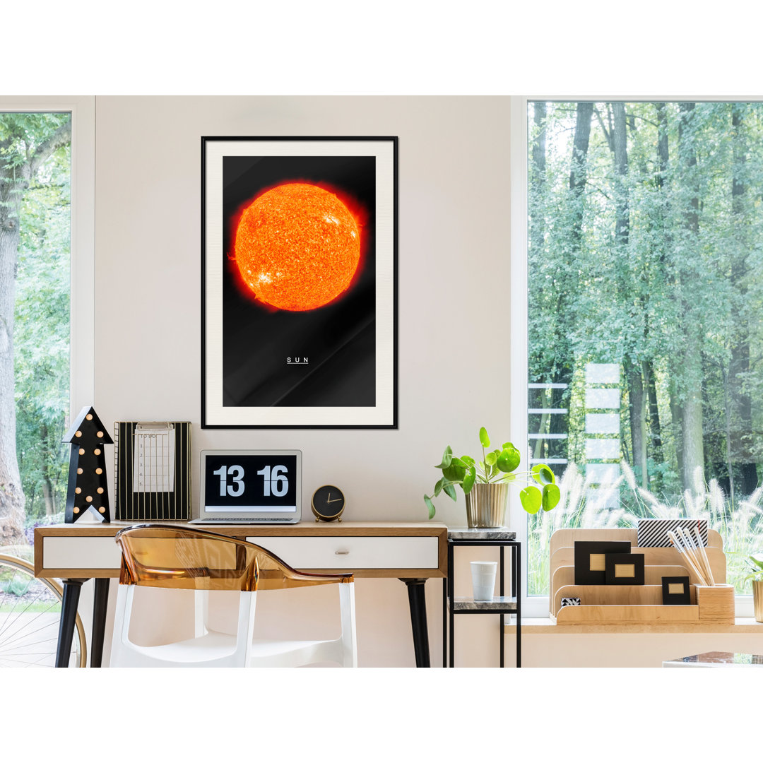 Das Sonnensystem Sonne - Bilderrahmen Grafikdruck auf Papier