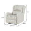 Fauteuil inclinable rembourré à accoudoirs anglais ivoire