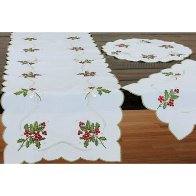 Zephyrine Polyester Embroidered Round Doily