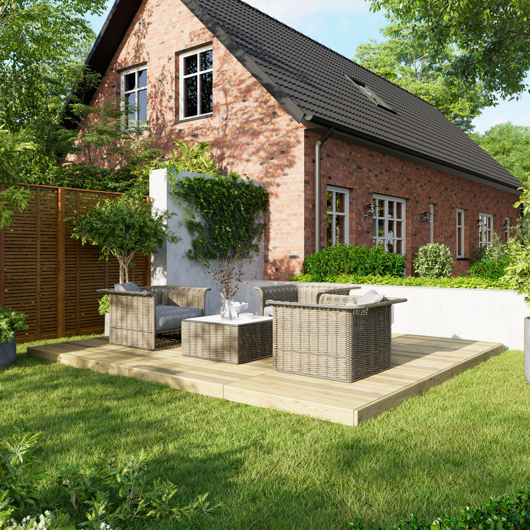 358cm L x 417cm W Wood Deck Tile Kit