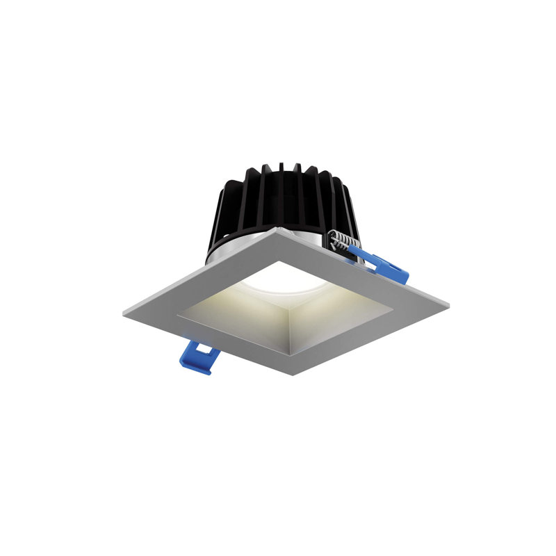 Panneau lumineux carré à DEL 4 po, Nickel satiné