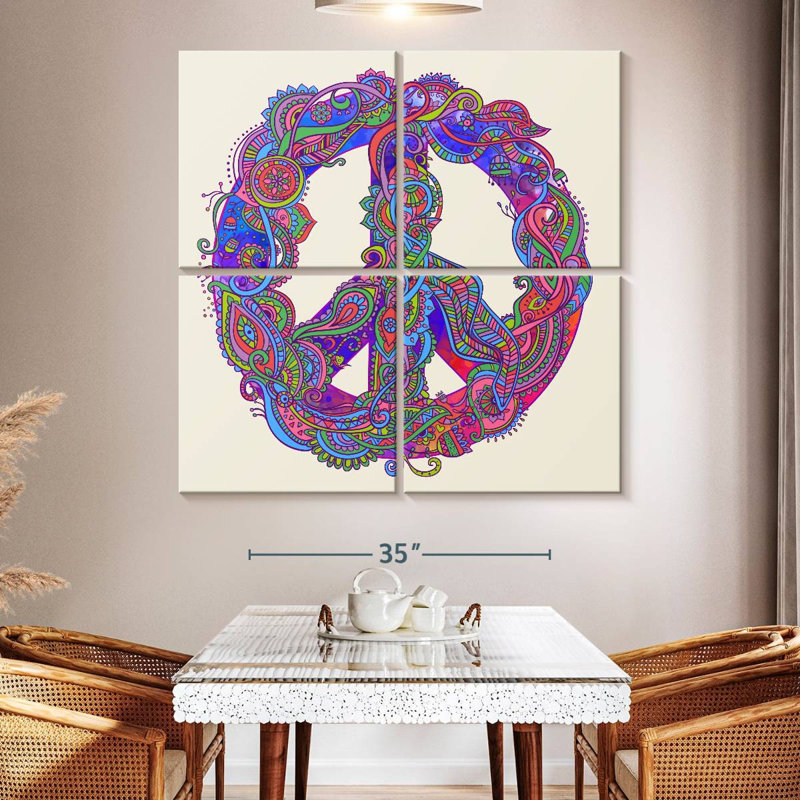 Ornate Peace, 50" H x 50" W