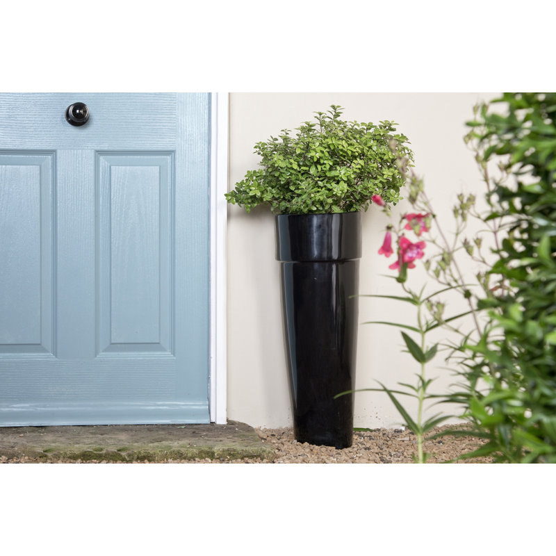 Crenwick  Indoor/Outdoor Fibreglass Floor Vase, Black, 100cm H x 35cm W x 35cm D