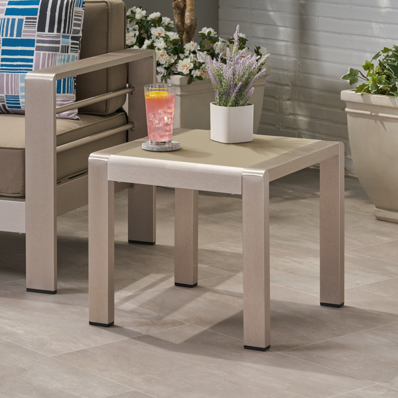 Table d'appoint Roselee, Argent argent