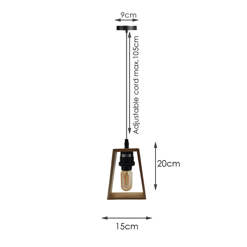 Romig 1 - Light Wood Single Pendant
