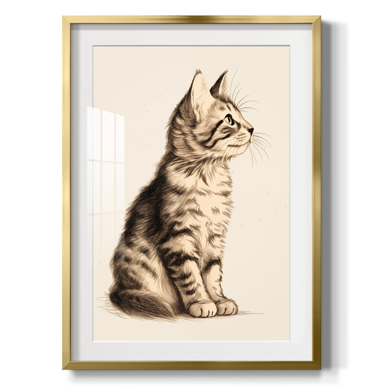 Vintage Animal Print IV - Imprimé encadré, Or