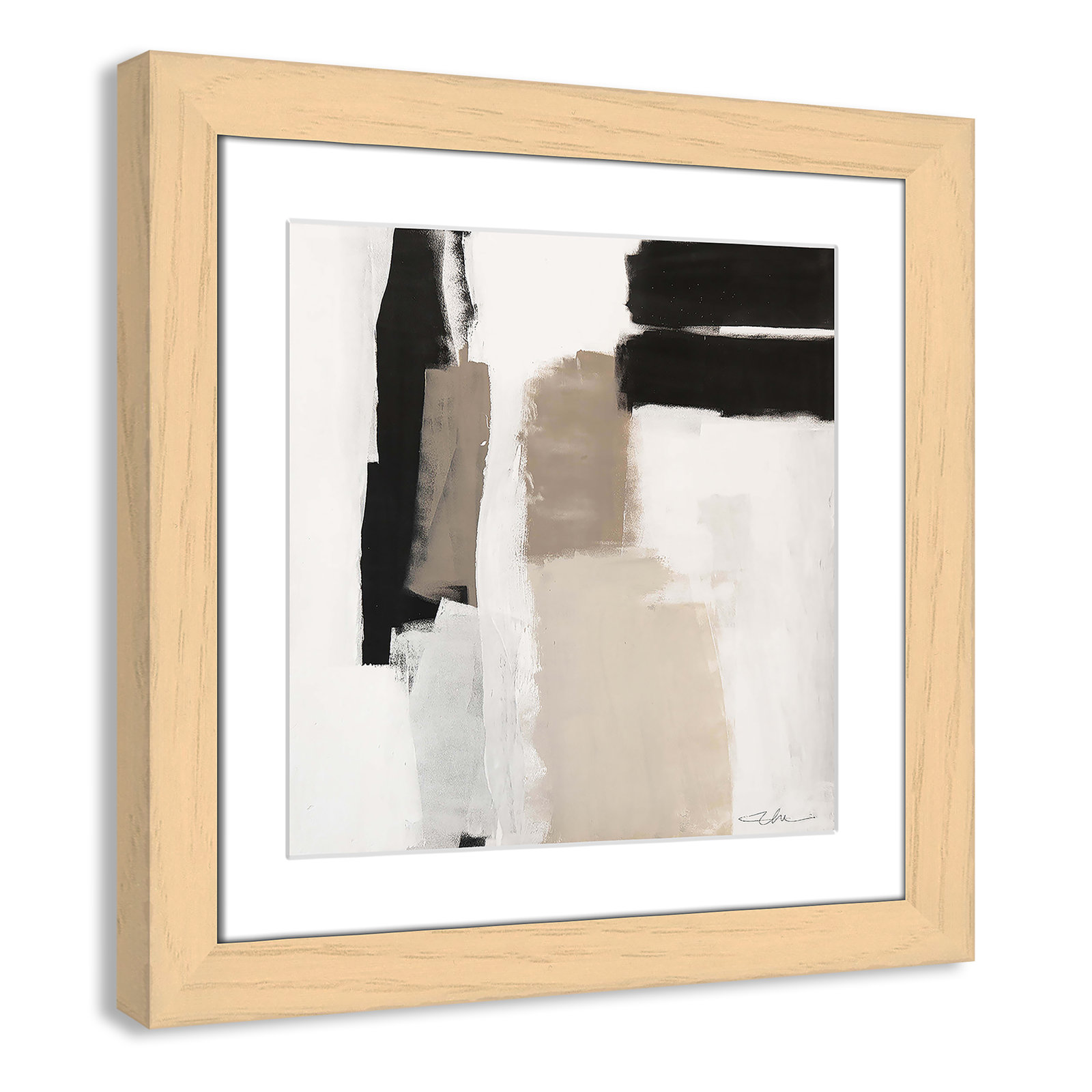 Earth Scapes II Print, Natural Cube Framed, 18.5" H x 18.5" W x 1.25" D