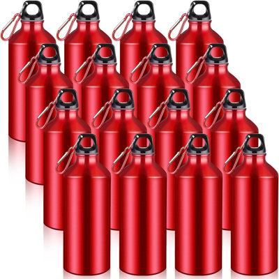 Paquet de 16 bouteilles d'eau en aluminium 20 bouteilles vierges réutilisables vierges en aluminium léger