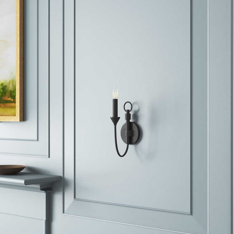 Bilton Armed Sconce, Forged Iron