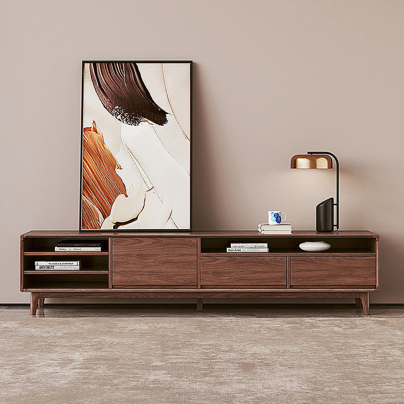 Meuble télé moderne et minimaliste, H 19,69 po x L 70,87 po x l 15,75 po