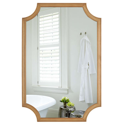 Laritha Bathroom/Vanity Mirror with Wood Frame