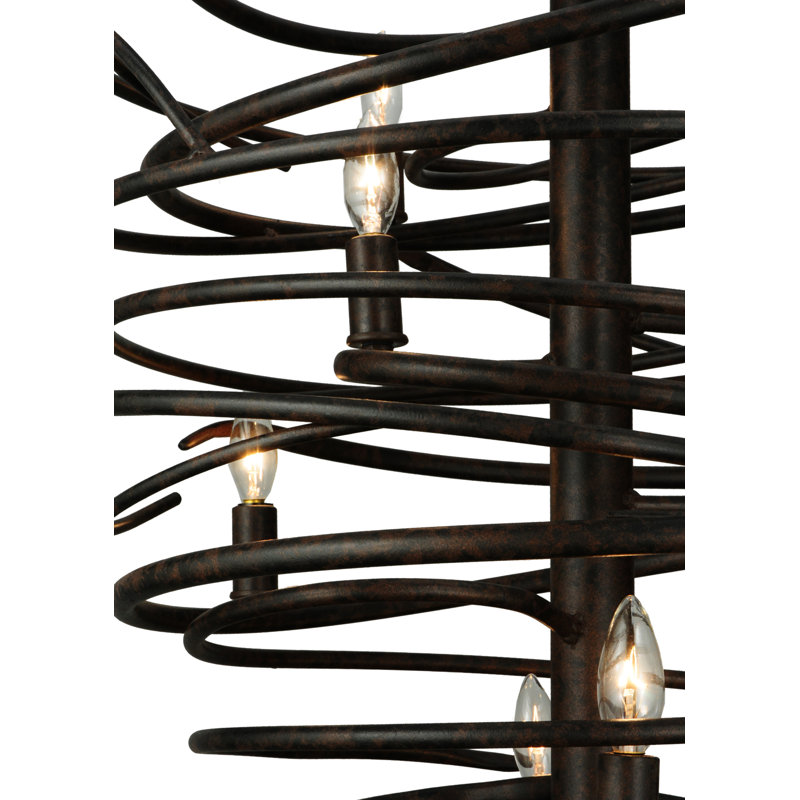 Lustre géométrique 9 lumières façon bougie