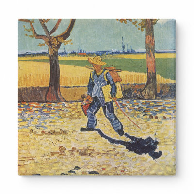 «Painter on His Way to Work» (1888) - Art mural carré sur toile