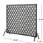 Pare-étincelles simple en fer, thème moderne à chevauchement circulaire, finition noire, profondeur de 39,7 po, largeur de 11,35 po, hauteur de 34,8 po, empêche la fumée et les braises du feu, écran de fer à assembler requis, look avec