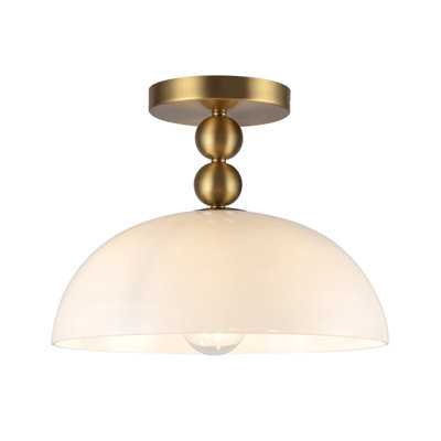 Paisley Glass Semi Flush Mount