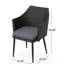 Ensemble de 2 sièges de patio - PE gris, structure en fer, chaise à eau de deux entrées et fer, avec housse de revêtement imperméable