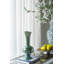 Console rectangulaire 47 po x 15,5 po x 31 po avec motif floral élégant et finition argentée miroir