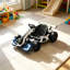 Kart électrique blanc foncé noir avec cadre en polypropylène, longueur 47,25 pouces, capacité de 110 livres