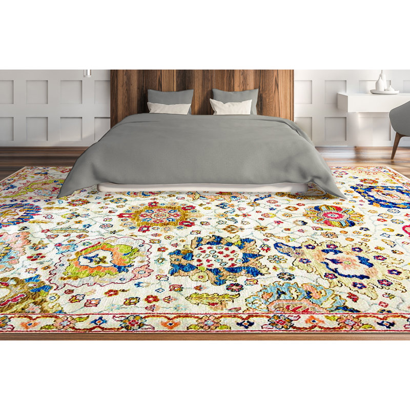 Floral Area Rug, Rectangle 9' x 12'