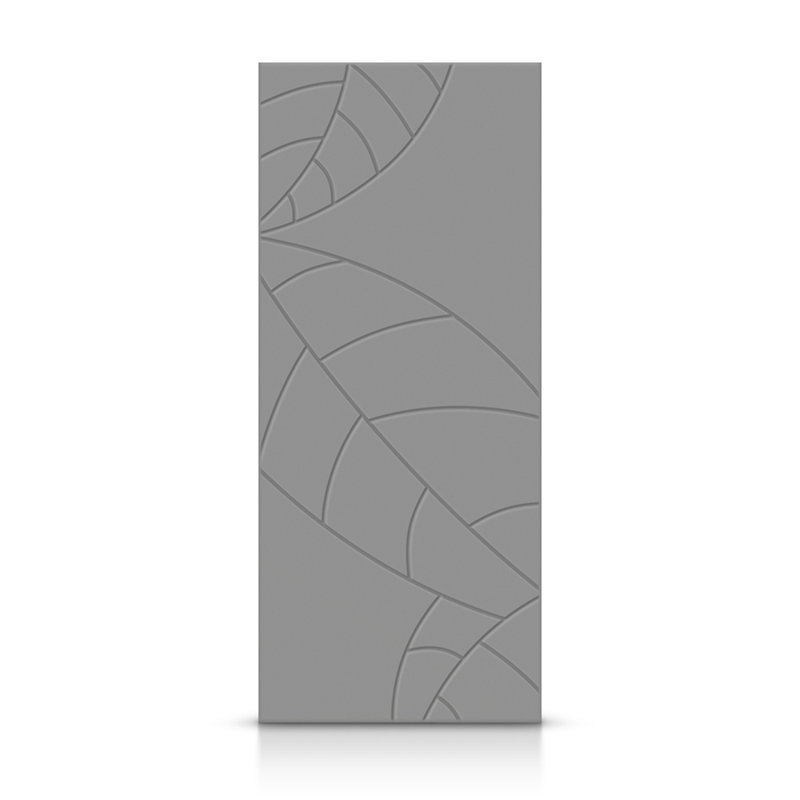 Porte standard à panneaux en bois, Gris clair, 42 po x 96 po