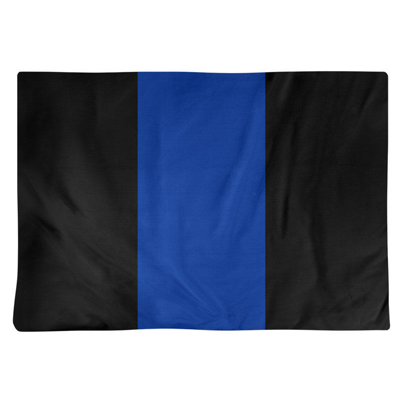 Récapitulatif de 18 po Kentucky, Noir / milieu bleu, Sergé de coton