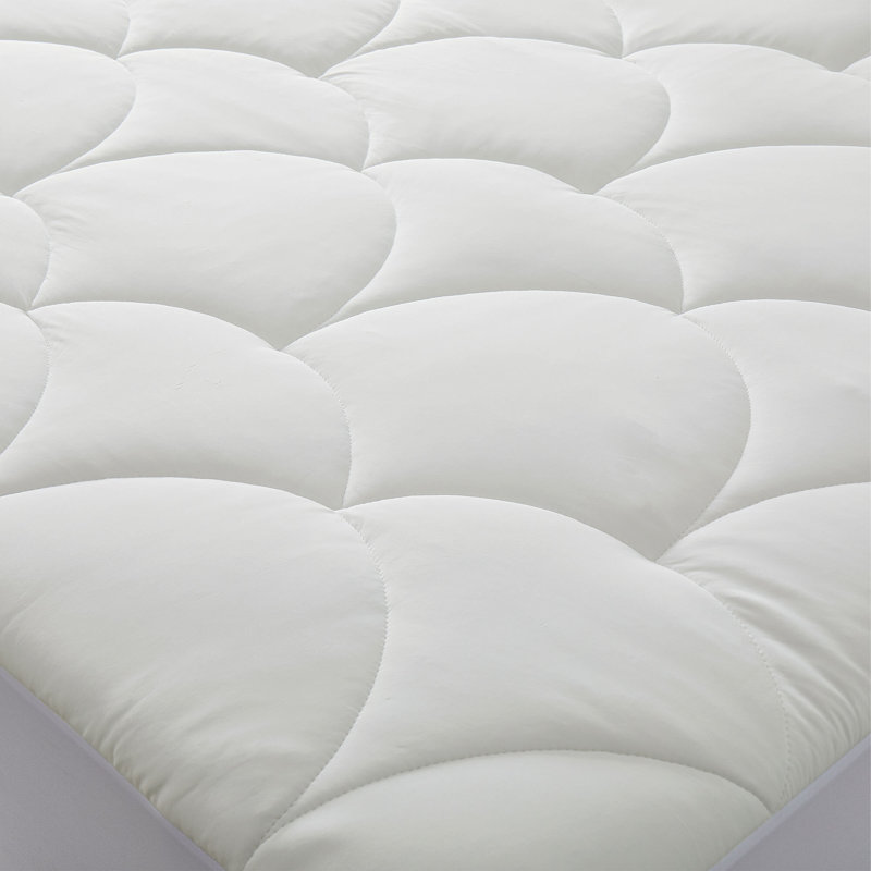 Cooling Waterproof Mattress Pad with Deep Pocket Fitted Skirt Cloud Quilt, Grand lit