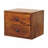 Solid Wood Chestnut Nightstand, Wall-Mounted, 2-Drawers, Brown