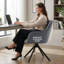 Fauteuil d'appoint pivotant en velours moderne avec pieds en métal-1125435376
