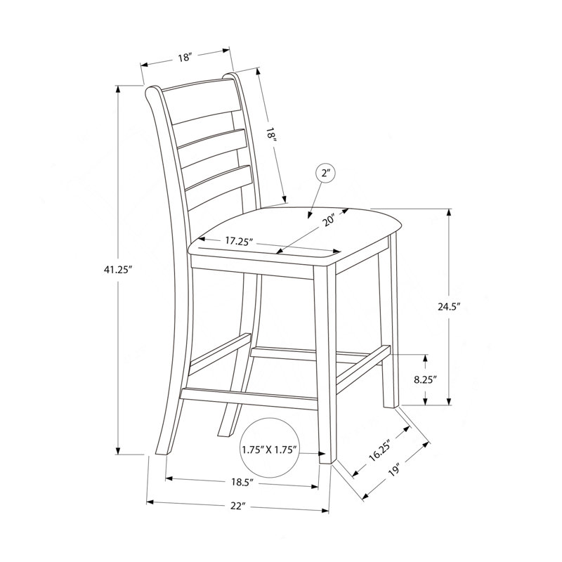 Transitional Upholstered Dining Chairs, Set Of 2, Comfortable Padded Seats, Durable Ladder Back Design For Kitchen And Dining Room