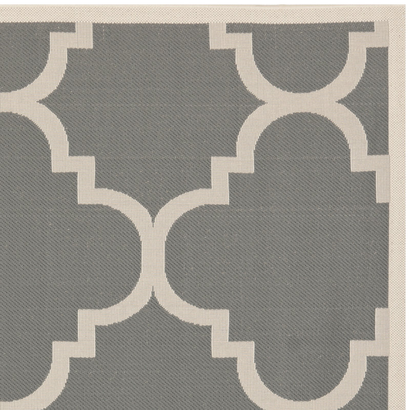 Joyner Looped/Hooked Grey/Beige Indoor/Outdoor Rug, Rectangle 160 x 231 cm
