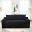 Causeuse avec structure en mousse viscoélastique - sans assemblage, conception convertible 2-en-1, tissu en velours côtelé - canapé compact pour les petits espaces, appartement, chambre de bureau à domicile (noir)-392399966