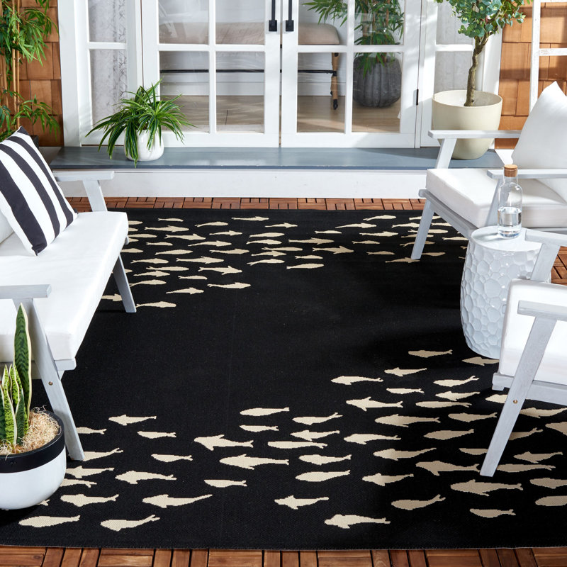 Tapis noir / beige Arley Cy6077, Rectangle 6 pi 7 po x 9 pi 6 po
