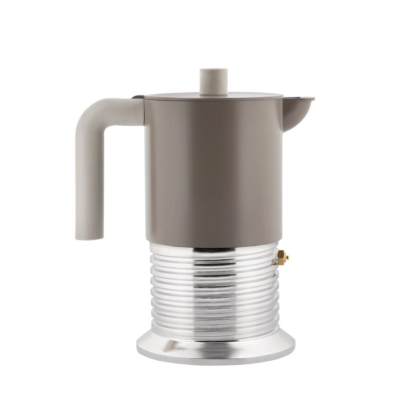 Alessi "Vite" Moka Espresso Maker, Gray, 5.1