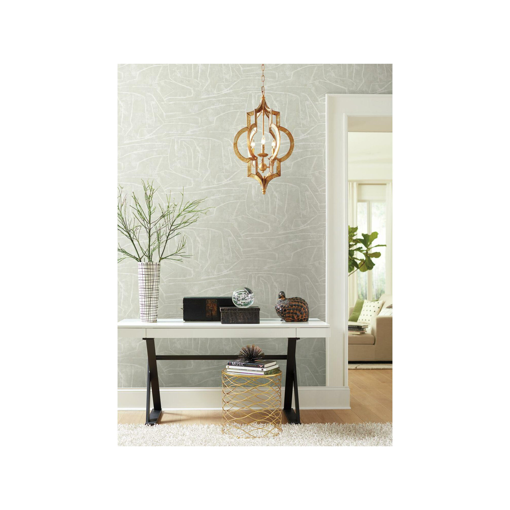 Vena Modern Peel & Stick Abstract Wallpaper, Beige