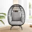 Fauteuil œuf en rotin avec coussin Coffeyville-523239876