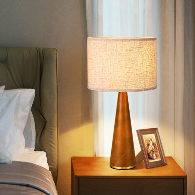 Solid Wood Base Table Lamp