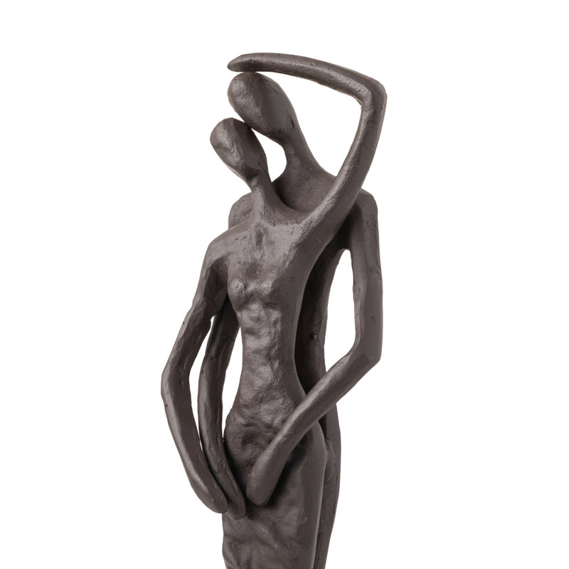 Ogara Abstract Couple Embracing Iron Sculpture