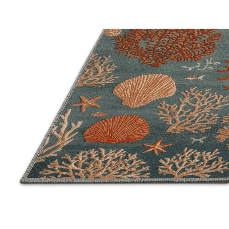 Machine Washable Nature Brown Area Rug, Rectangle 8' x 12'