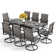 Alyah 8 - Person Metal Patio Dining Set with Extendable Rectangular Table
